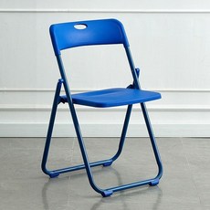 접이식 의자 등받이 접는 강당 원형 사무실 낮은 카페, 1인용, 정교하고 두껍고 강화된 올블루