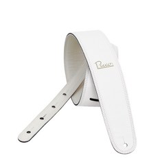 Picco Straps 牛皮革手工吉他背帶 2.5英吋版本 8色可選 臺灣精品【世品樂器】, Pure White 純白, 1個