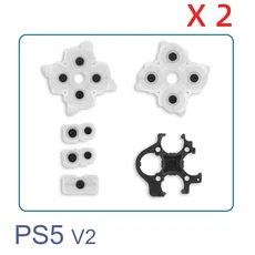 교체용 실리콘 전도성 고무 패드 PS5 컨트롤러 단추 키패드 수리 부품 키트 2 팩, 03 2pcs version 2