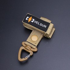 【開發票/統編】velsun 多功能手套掛扣 軍迷戶外戰術手套 登山繩索收納扣 MOLLE配件 戰術裝備 掛勾 戶外手套配件 960112, 1個, 狼棕色