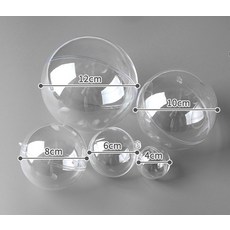 (MH) 민화 투명 플라스틱볼 6cm (5개입), 단품, 5개