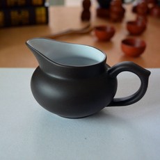 紫砂公道杯 茶海 紫砂功夫茶具配件 紫砂奶壺潮州硃泥壺茶道零配, 白黑公道杯（160ml）送茶漏, 1個