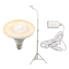 마녀박스 식물등 햇빛등 조명 식물LED 플랜테리어 식물생장 발육 24W WB-021, 햇빛등(WB-021) 삼각 스탠드 세트(1.7M)