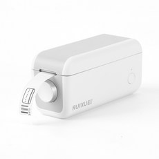 서설 RuiXue 라벨프린터 충전식 무선 네임스티커 프린터 휴대용 감열식 프린터 (라벨지 1개 포함), 화이트