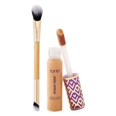 Tarte 쉐이프 테이프 컨실러 브러시 - 눈 밑 다크 서클 홍조 변색 즉각적인 풀 커버 비건 크루얼티 프리 사이즈 N 페어 뉴트럴, 35N 미디엄
