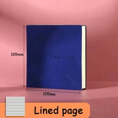 정사각형 노트 및 저널 미니 메모장 일기 일정 플래너 줄 지어/그리드/학교 사무용품으로 돌아 가기위한 빈 필기 용지, Blue Lined