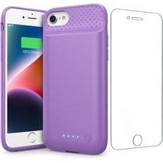아이폰 876s6SE용 배터리 케이스 20222020 2025 업그레이드 아이폰 876s6SE용 7000mAh 초슬림 휴대용 확장 충전기 커버 20222020 충전 케이스 4., Purple
