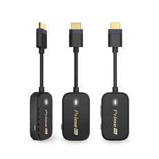 EZCast 포켓 프라임 무선 HDMI 송신기 및 수신기 2개 키트 듀얼 스크린의 무선 동시 확장 플러그 앤 플레이 노트북 PC 및 게이밍 콘솔용 165피트/50M 이상, EZCast 포켓 프라임 무선 HDMI 송신기 및 수신