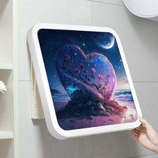 浴室壁畫收納箱免打孔衛生間放衣服神器洗澡防水摺疊廁所置物架, 1個, 一個