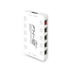 JBCNC FH-10 ARGB AND PWM HUB ARGB 3핀 팬 컨트롤러, 1개, 화이트