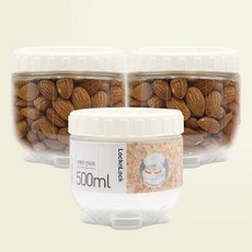 락앤락 인터락 500ml 냉장고 도어포켓 문짝 정리 보관 밀폐용기, 3개, 1세트