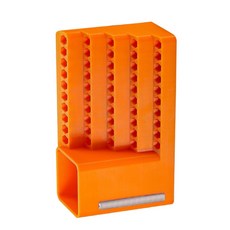 6.35mm 표준 구멍이 있는 ABS 공구 정리함 육각 비트 및 드릴 비트를 위한 수납 공간 절약 설계 작업장용 걸이 구멍, Orange color