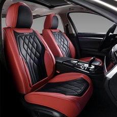 치 앞좌석 커버 대부분의 자동차를 위한 핏 레드 시트 방수 보호기 에어백 호환 SUV 밴 트럭 레드블랙을, Red&Black, Frontpair