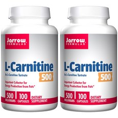 Jarrow FORMULAS 賈羅公式 左旋肉鹼無麩質膠囊 500mg, 100顆, 2罐