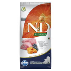 Farmina 法米納 南瓜無穀系列 羊肉藍莓 幼犬/懷孕犬 成長營養 潔牙顆粒 12kg, 1個