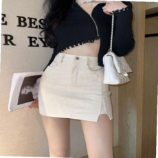 캐주얼룩 여성 2컬러 코듀로이 스판 H핏 페미닌 미니스커트