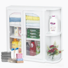 아이리스 다용도 국산 고급좌우겸용 욕실장D-001 화장실 수납정리함 수건정리장