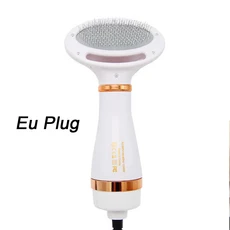 펫드라이룸 반려동물 털 건조기 브러시 2 in 1 개 드라이어 및 빗 고양이 그루밍 강아지 송풍기 온도 조절, [01] Gold Eu plug, 1개