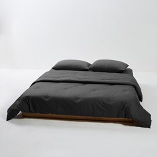 JAJU 발열 온감 양모 코튼 차렵이불 Q 차콜 J605402003085 493910, 챠콜