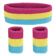 쿠쿠스토어 7x 2 인치 땀 흡수 밴드 세트 스포츠 테리 천 여성 남성, 01 7 x 2 Inch, 10 color 5
