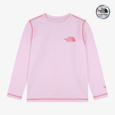 노스페이스 키즈 NT7TS03U 서프 긴팔 티 CANDY PINK YGB649