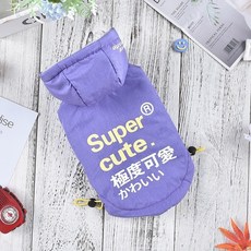 鬼點子 寵物連帽背心, 紫色, 1個