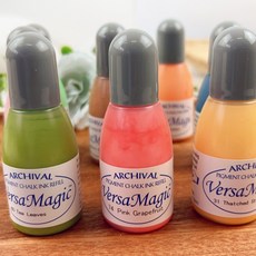 TSUKINEKO VersaMagic Pigment Chalk Ink Refill, 1個, 寶石藍綠 GD-15