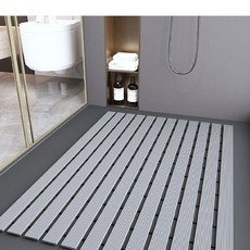 無品牌 浴室防滑墊 淋浴間腳墊 酒店厠所衛生間洗澡防摔倒腳墊, 1個, 灰色, 寬43cm*長61cm 強力防滑