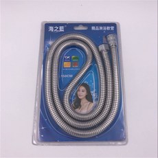 花灑軟管淋浴噴頭水管熱水器配件不鏽鋼加長通用防爆進水管波紋管, 1.5米鋼帽加密管吸塑包裝:如圖, 1cm