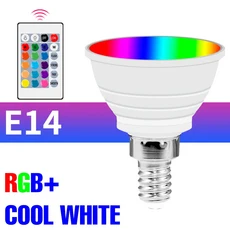 E27 LED RGB 전구 GU10 스포트라이트 E14 천장 조명 스마트 IR 원격 제어 MR16 GU5.3 샹들리에 AC85 265V 1, 07 E14 Cold White, 02 Transparent, 1