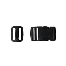 [셀프벨] 가방부자재 가방 에코백 DIY, 30mm플라스틱버클세트_블랙 (투터치버클1+왈자버클1), 1개