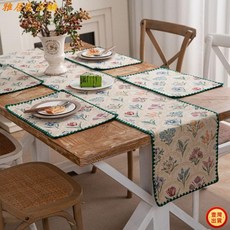 花提花桌旗刺繡田園床旗電視櫃茶几長條蓋裝飾kun, 3#,30-180, 1個