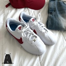 나이키 여성 운동화 발편한 데일리 스니커즈 화이트 블랙 검흰 코르테즈 + 스포젠 신발가방 세트