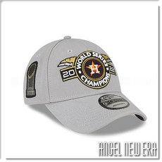 New Era 休士頓太空人 2022 世界大賽冠軍 9FORTY 可調節棒球帽, 灰, 1個