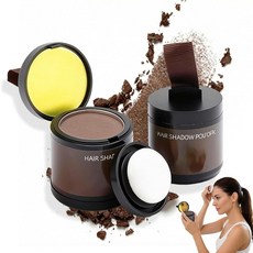 TARSHYRY 여성 남성용 헤어라인 파우더 그레이 커버용 루트 터치 업 헤어 컬러 대머리 스팟 컨실러 필러 24시간 방수 다크 브라운 [호환], 1