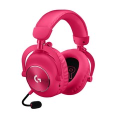 Logitech 羅技 G Pro X 2 職業級 LIGHTSPEED 無線電競耳麥 PRO-G 50 mm 單體 舒適記憶海綿耳墊, 桃紅