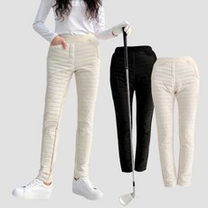 fieldaena 冬季女款高爾夫羽絨褲內刷毛彈性高爾夫服