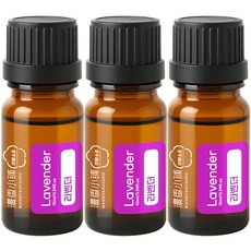 1+1+1 천연 100% 아로마 오일 에센셜 만향소포 PETA 비건 아로마테라피, 3개, 10ml, 만향유(라벤더)