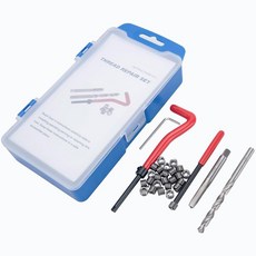 DJYIYEW 1cm(3/8~16인치) 스레드 수리 키트 SAE 헬리코일 스레드 수리 키트 HSS 드릴 및 스테인리스 인서트 포함 모든 금속 합성물 폴리머 및 기타 재, 미터법