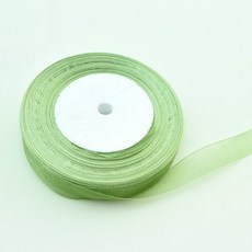 몽스쿨 DS0064 오간디 리본 1.5cm 연두(45m), 단품, 1개