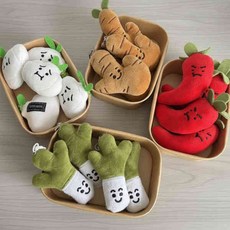 채소키링 귀여운 채소 인형 키링 야채 마늘 고추 생강 파 봉제 KEY-241244, KEY-243 무해한 파