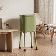 KUAHAI 롱레그 이동식 원터치 휴지통 20L 가정용 주방 고각 대용량 쓰레기통, 녹색 녹색