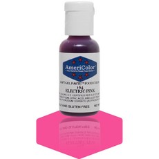 아메리컬러 일렉트릭 핑크 0.75 온스 병 소프트 젤 페 AmeriColor Electric Pink .75 Ounce Bottle Soft Gel Paste Food C, 1개