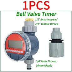 볼밸브 자동 급수 타이머 드립 관개 LCD 컨트롤러 시스템 정원 마당 온실용, 06 Ball Valve Timer-A