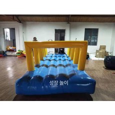 징검다리 장애물 체육대회 삼각 사다리 운동회 단체 교구 풍선 에어 바운스, 1개, 퍼플레드 두꺼운 기어가기