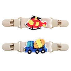 可愛造型奶嘴夾 (星星/愛心) 嬰兒奶嘴防掉夾 寶寶安撫奶嘴固定夾