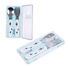 유치원 세트 유아수저 스텐 스푼 포크 어린이 케이스 휴대용 59000EA 1EA, 본상품