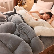 수흥 따뜻한 겨울 극세사 두꺼운 이불 보온 이불