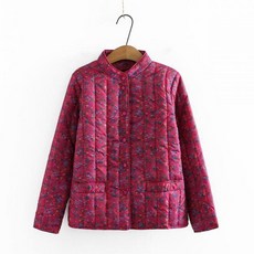 꽃무늬 차이나넥 패딩 재킷 66 사이즈 6070 할머니 엄마 어머니 선물