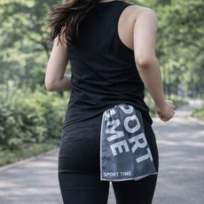 준랩 라이트핏 스포츠타올 1+1 대형 사이즈 30x100cm, 1개, 블랙+그레이